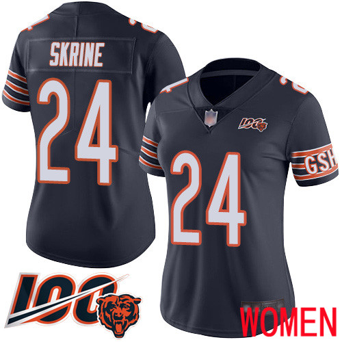 Chicago Bears Limited Navy Blue Women Buster Skrine Home Jersey NFL Football #24 100th Season->women nfl jersey->Women Jersey